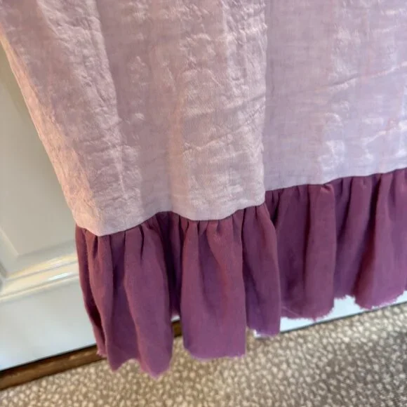 NINA LEUCA MAXI DRESS. LINEN AND COTTON. ITALIAN. HAND MADE - Picture 3 of 8